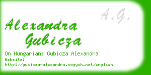 alexandra gubicza business card